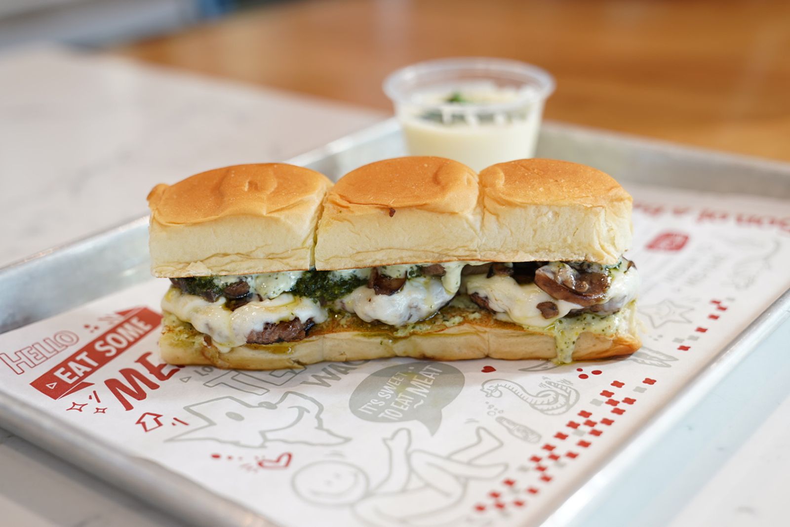 Son of a Butcher Mushroom Chimichurri Son of a Butcher and King's Hawaiian Get Buns Deep in a New Collab